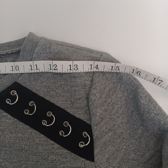 Mark. Dress Quilted Stretch Gray Metal Hook Accents Pull=On Size SP 4-6 - Picture 3 of 11